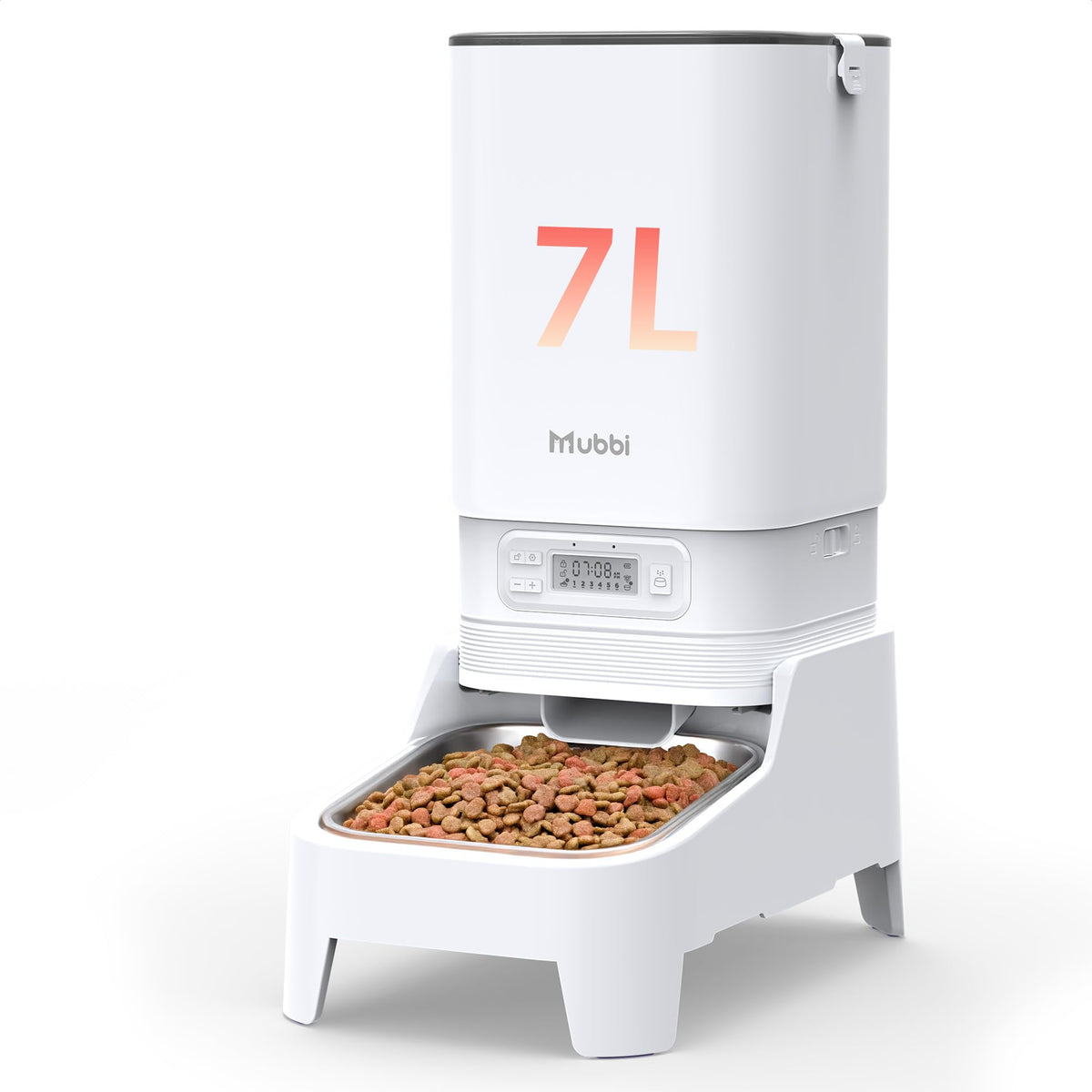 MUBBI automatic cat feeder with elevated stand for healthy posture during meals