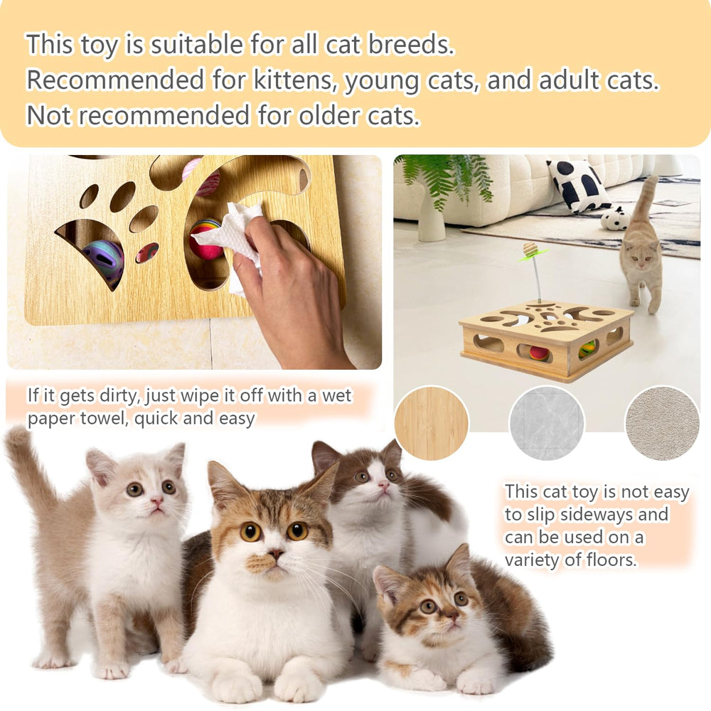 MUCAOL rustic design complements home decor while keeping cats entertained.