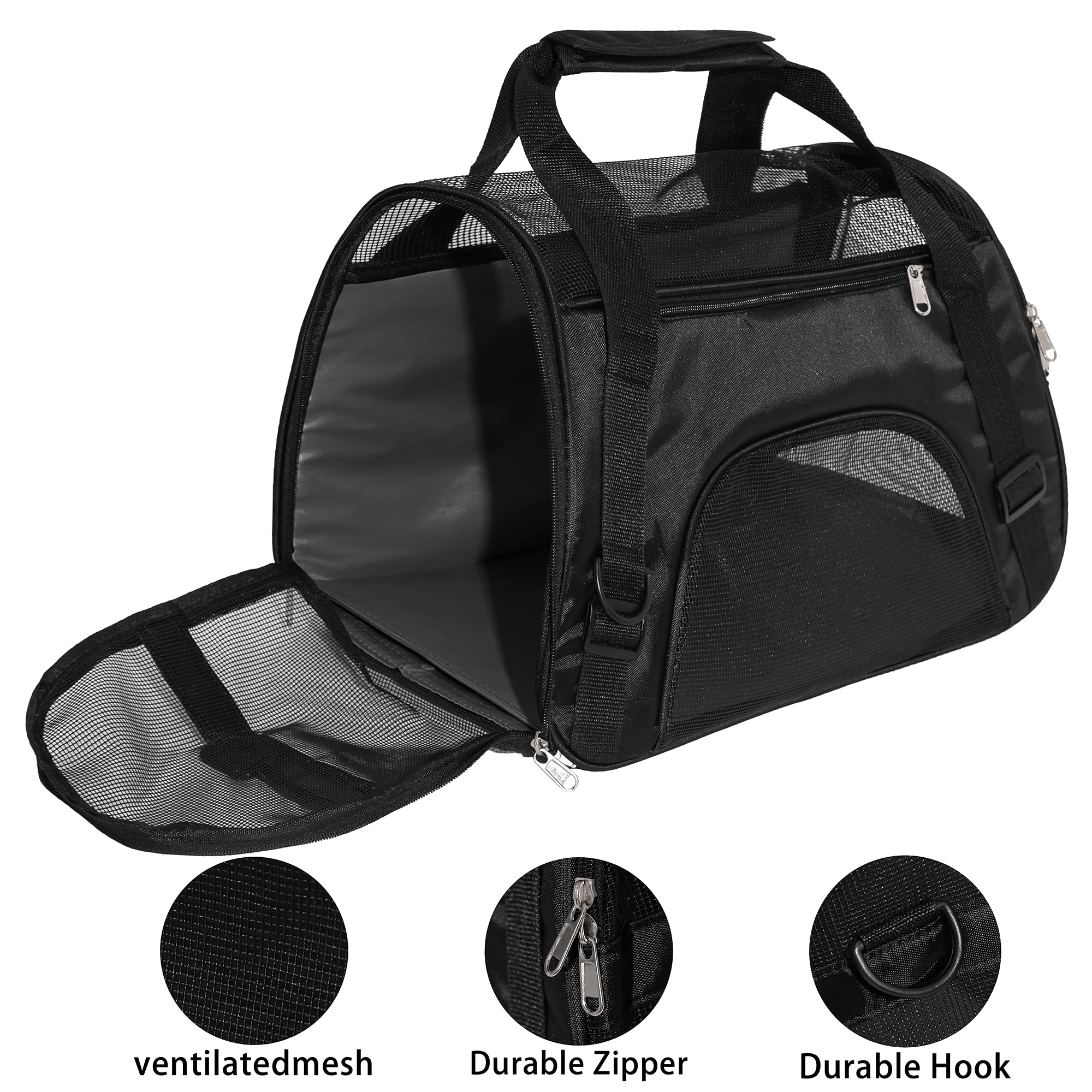MuchL pet carrier adjustable padded shoulder strap for comfortable carrying