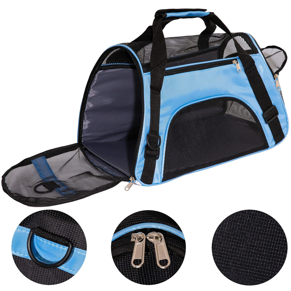 MuchL Pet Carrier medium blue reflective strips improve safety at night