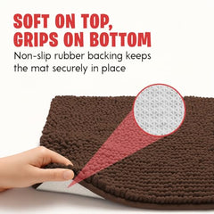 MUDGUARD MAT machine-washable-care makes cleaning after muddy days quick and easy.