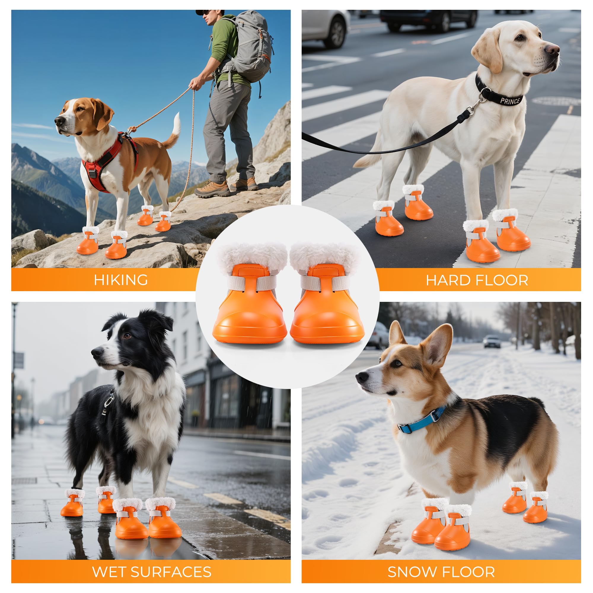 MUFEW dog shoes on a walk show paw protection and comfort