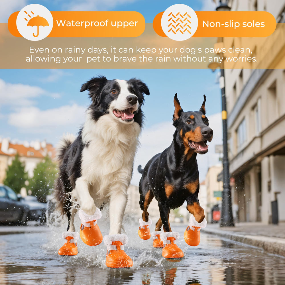 MUFEW dog shoes removable wool liner keeps paws warm and easy to clean