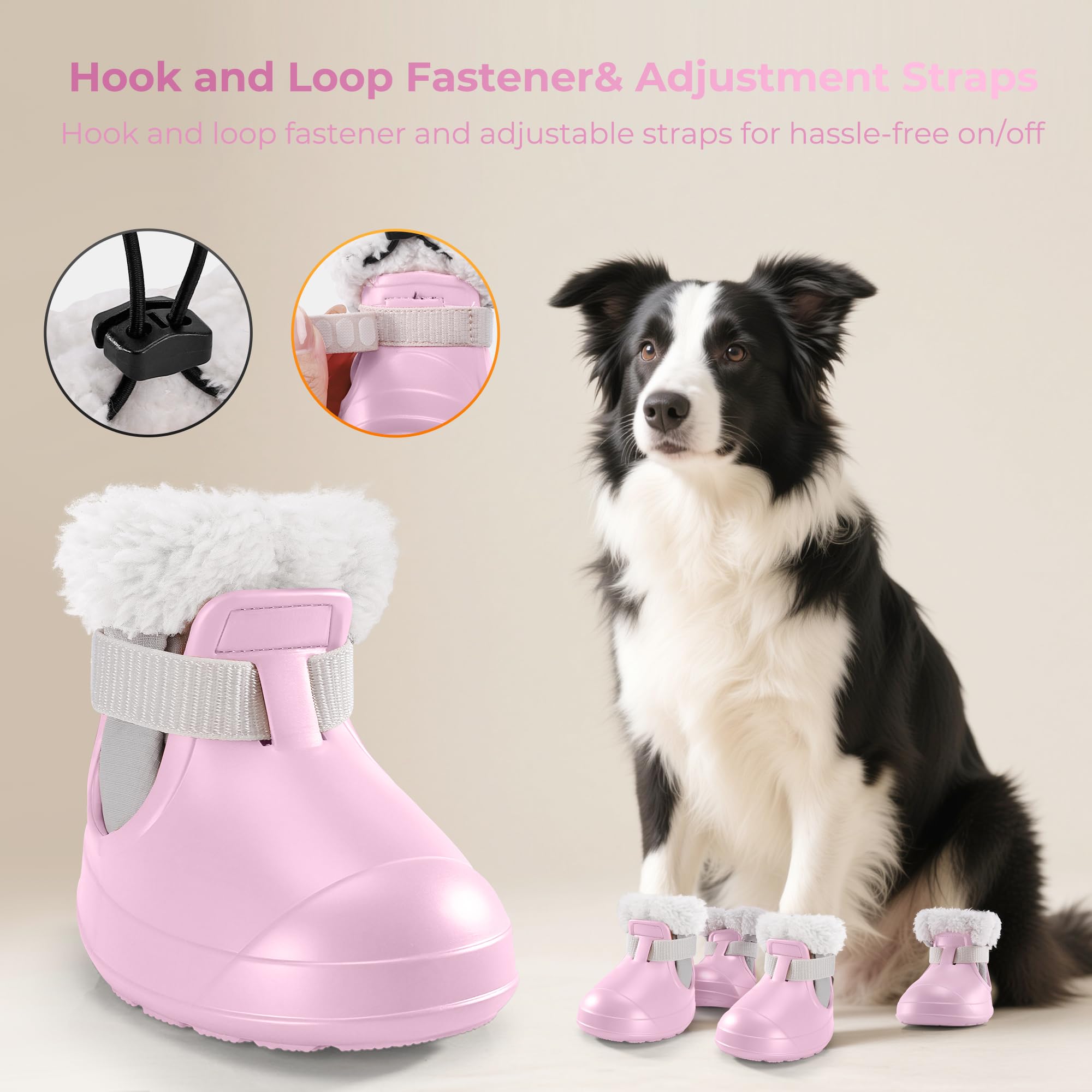 MUFEW winter boots waterproof paw protection for rainy and snowy days
