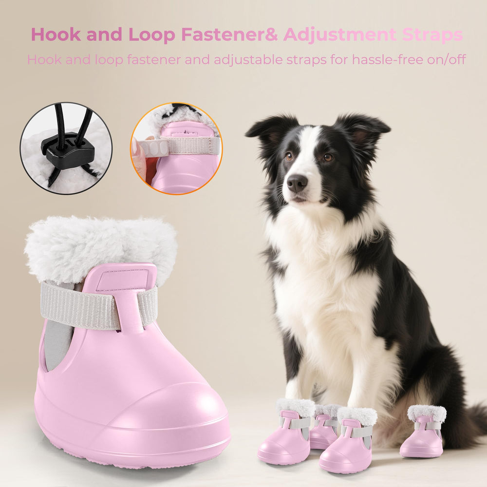 MUFEW winter boots waterproof paw protection for rainy and snowy days