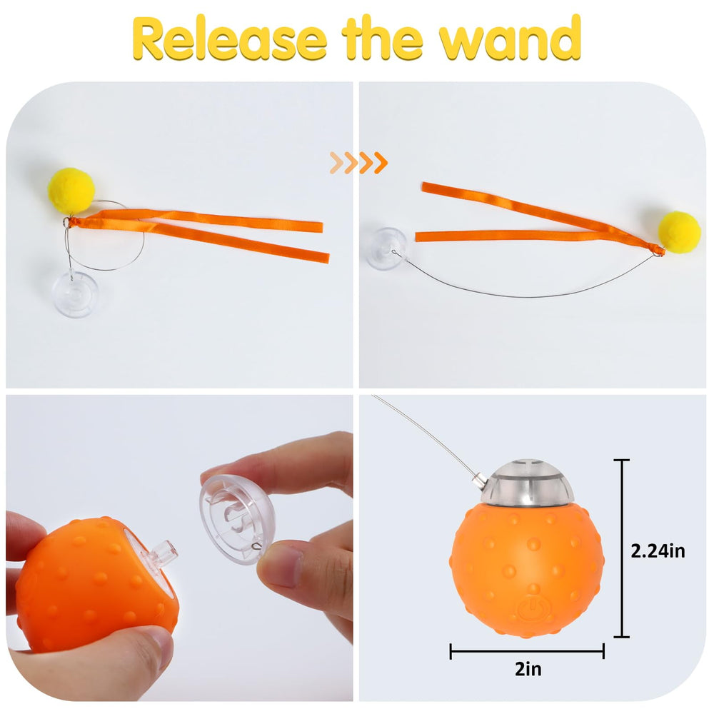 Muhhiba Interactive Cat Toy Ball compact storage after play saves space for homes.