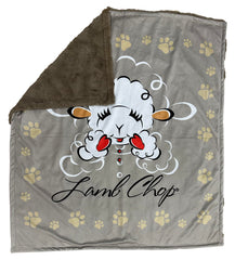 Multipet Lamb Chop Blanket laid beside a dog for cozy snuggle sessions.
