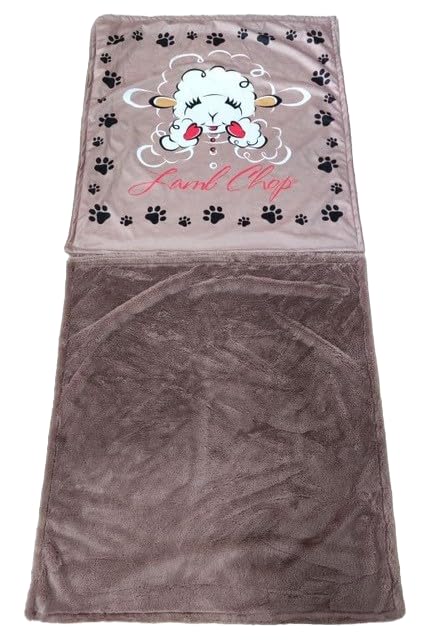 Multipet Lamb Chop Blanket multicolor pattern adds cheerful style during naps.