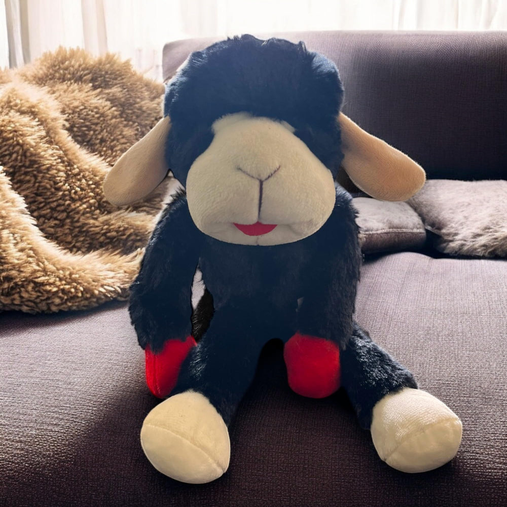 Multipet Lamb Chop cuddle companion for nap time and comforting moments.