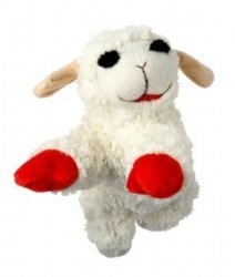 Multipet Lamb Chop Jumbo 24-inch dog toy with squeaker for interactive play, pack of 2.