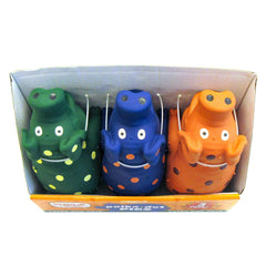 Multipet Polka-Dot Pigs latex dog toy closeup image 4: latex texture and squeak cue.
