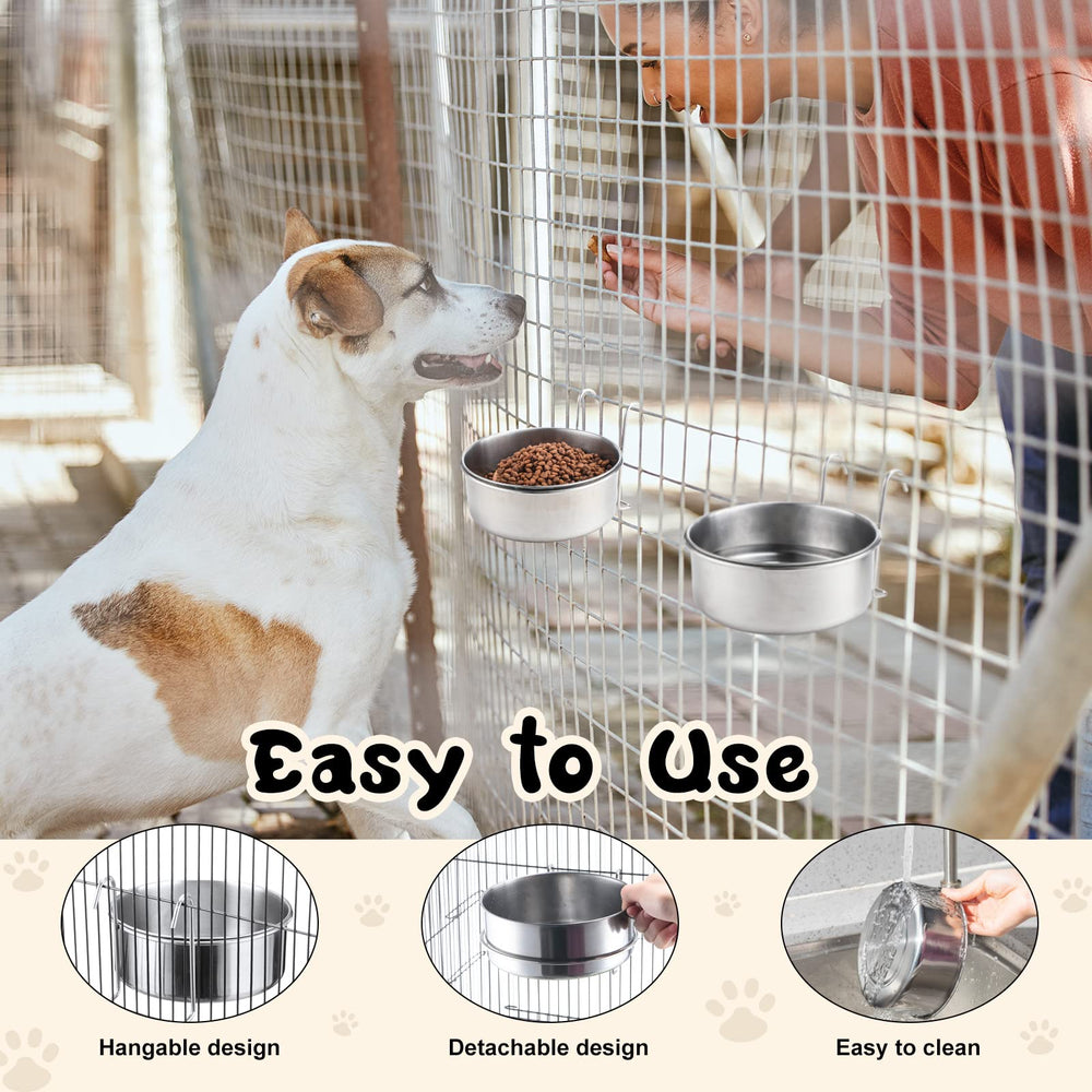 Mumufy 30 oz stainless steel bowls designed for dogs and cats at feeding time.