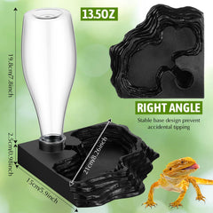 Mumufy reptile water feeder base stability reduces spills.