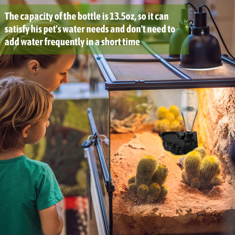 Mumufy reptile water feeder smooth surface easy cleaning after use.
