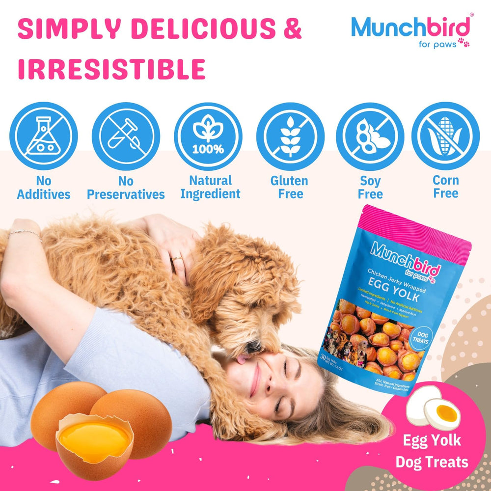 Munchbird dog enjoys the treats during training sessions