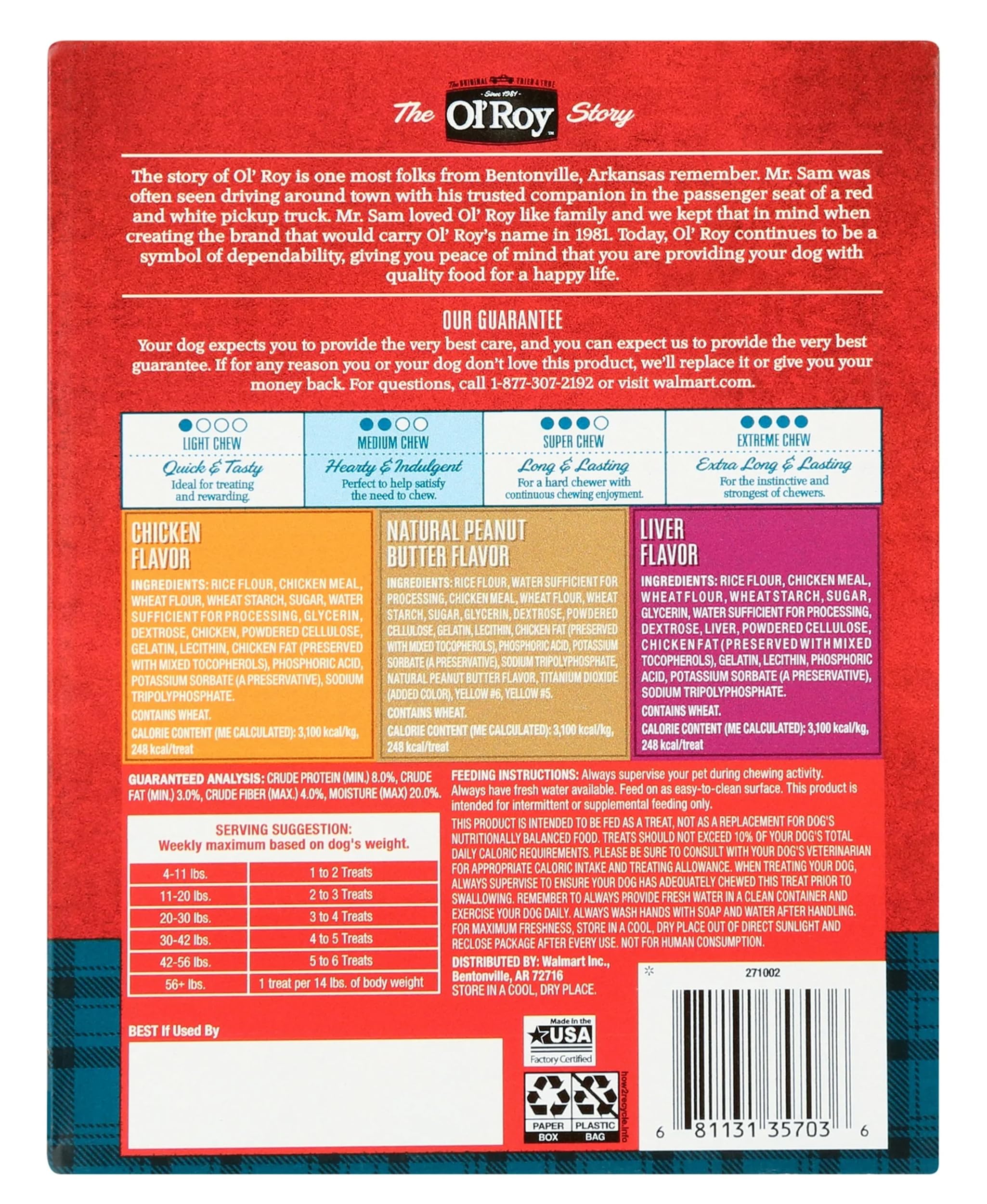 Munchy Bone peanut butter chew provides tasty variety and lasting engagement.