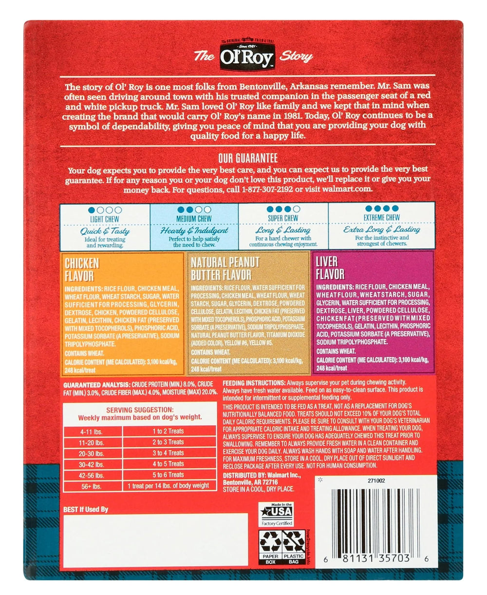 Munchy Bone peanut butter chew provides tasty variety and lasting engagement.