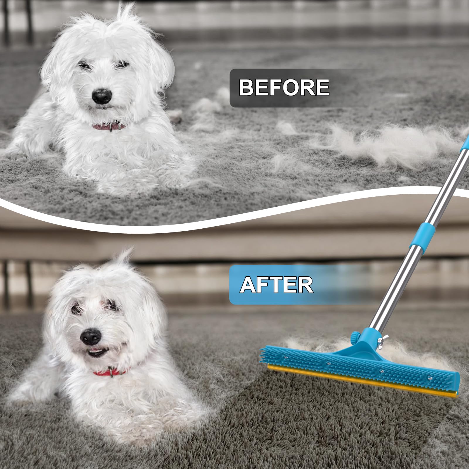 Mupapi pet grooming glove helps collect hairs from fabrics and surfaces.