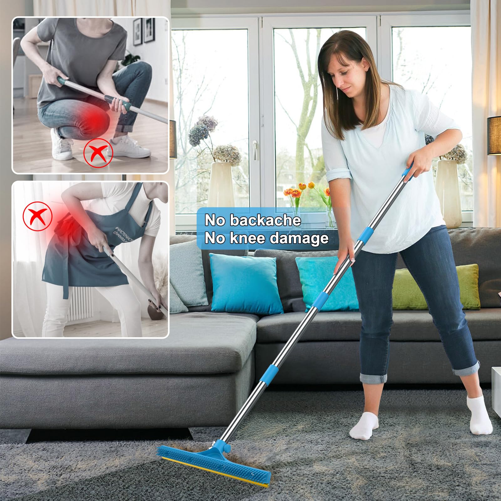 Mupapi set-of-3 pet hair remover tools covers floors, furniture, and car interiors.