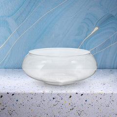 Musaner bubble bowl translucent-container, enhances visibility for flowers or candles.
