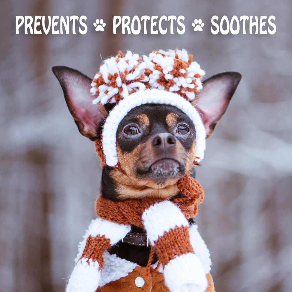 Musher's Secret paw wax ingredients label communicates transparent, clean, all-natural care.