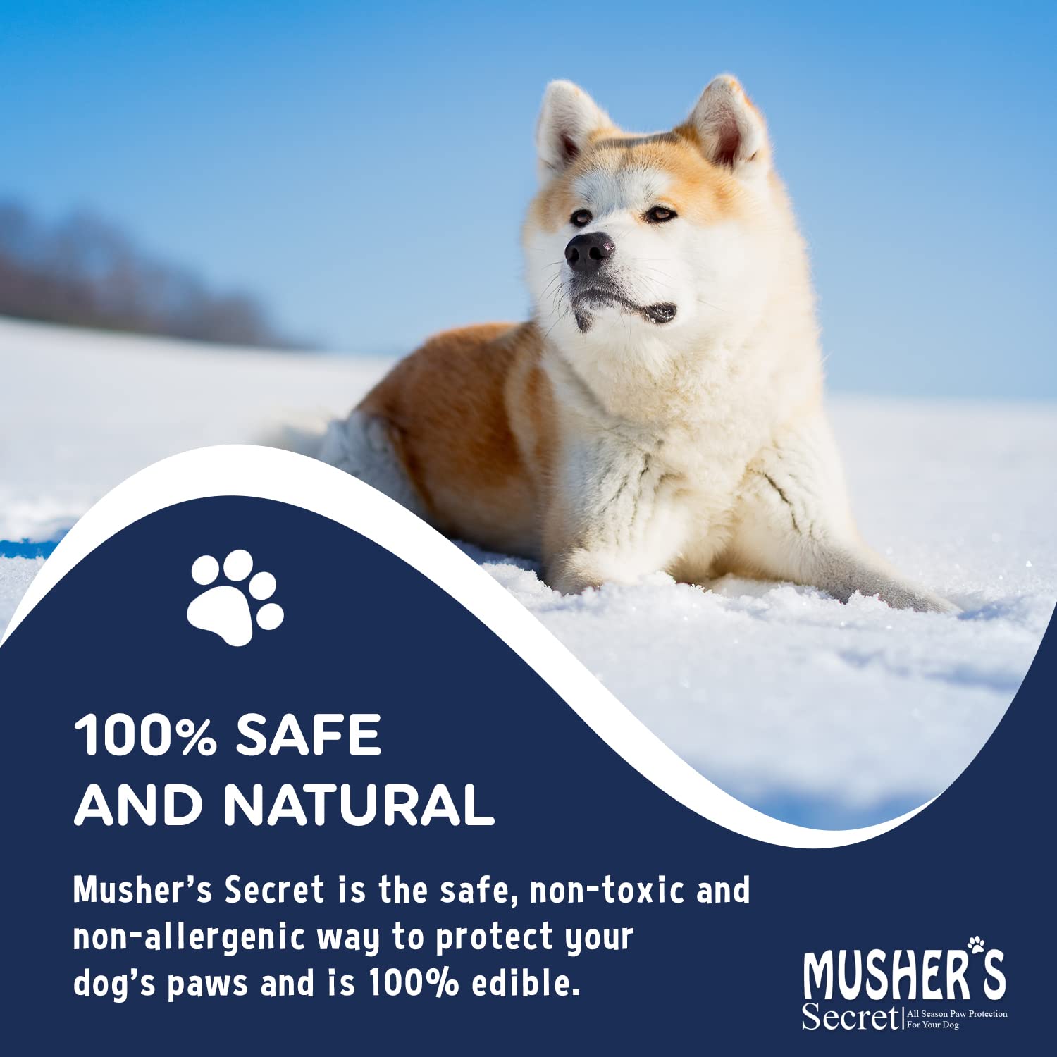 Musher's Secret skin closeup emphasizes moisturizing formula for dry or irritated skin.