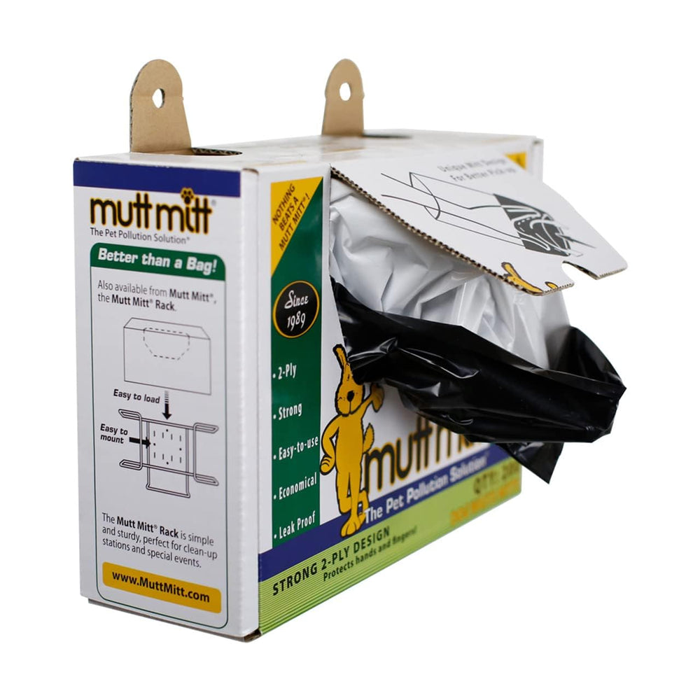 Mutt Mitt bags size 9x12-75 highlighting generous cleaning capacity.