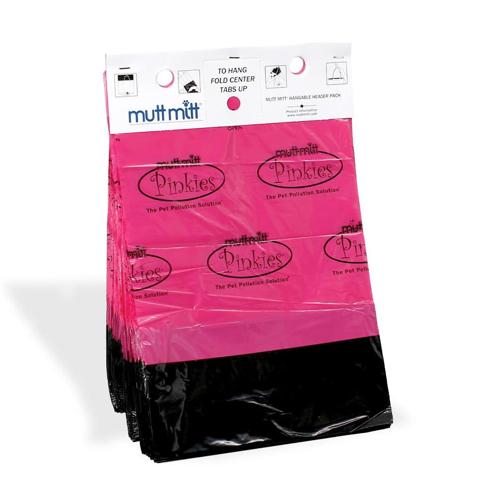 Mutt Mitt Pinkies 2-Ply cross-section shows thick, tear-resistant construction for easy bagging