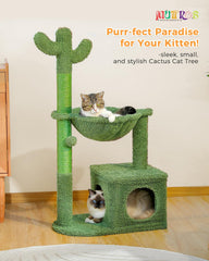 MUTTROS cactus cat tree sisal post encourages natural scratching to protect furniture.