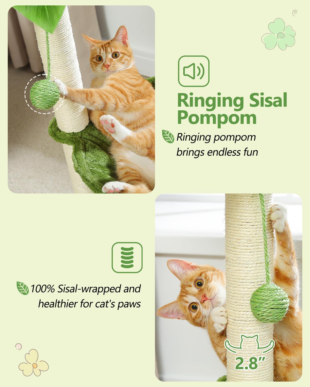 MUTTROS easy-assembly cat tree—labeled parts for quick setup.