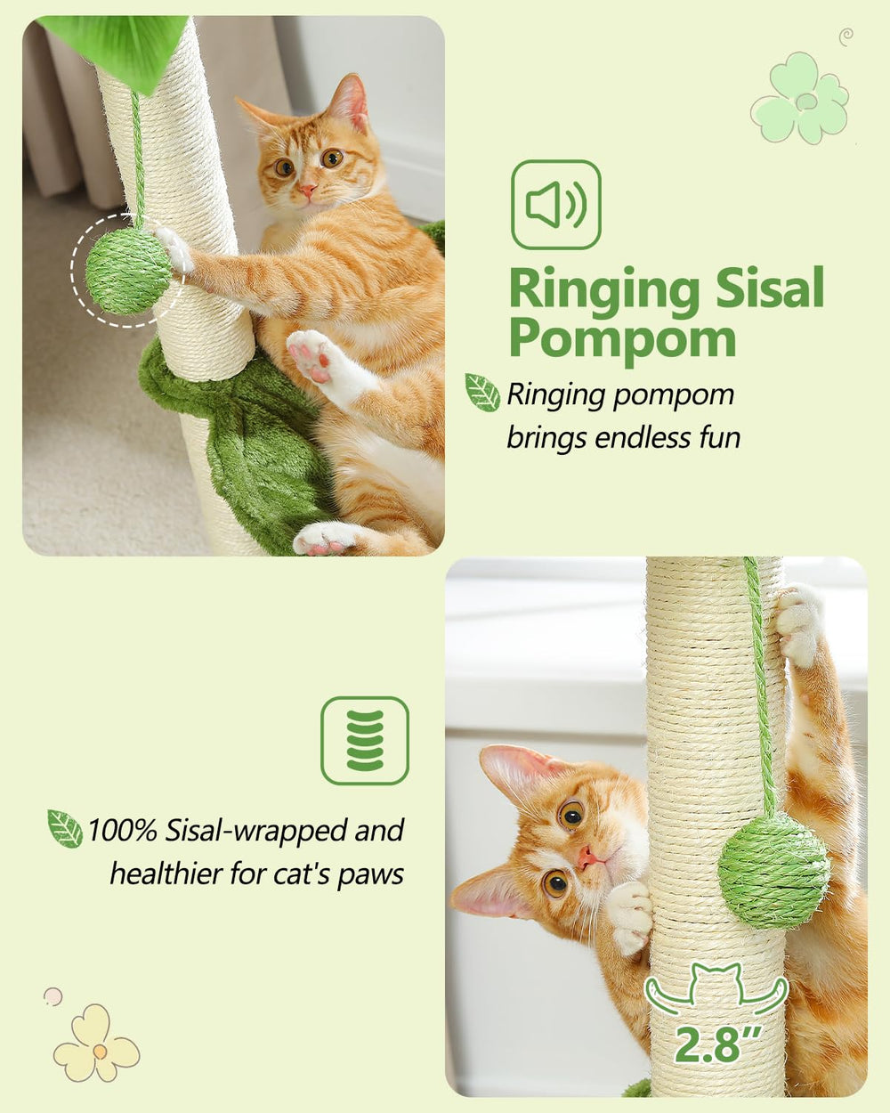 MUTTROS easy-assembly cat tree—labeled parts for quick setup.
