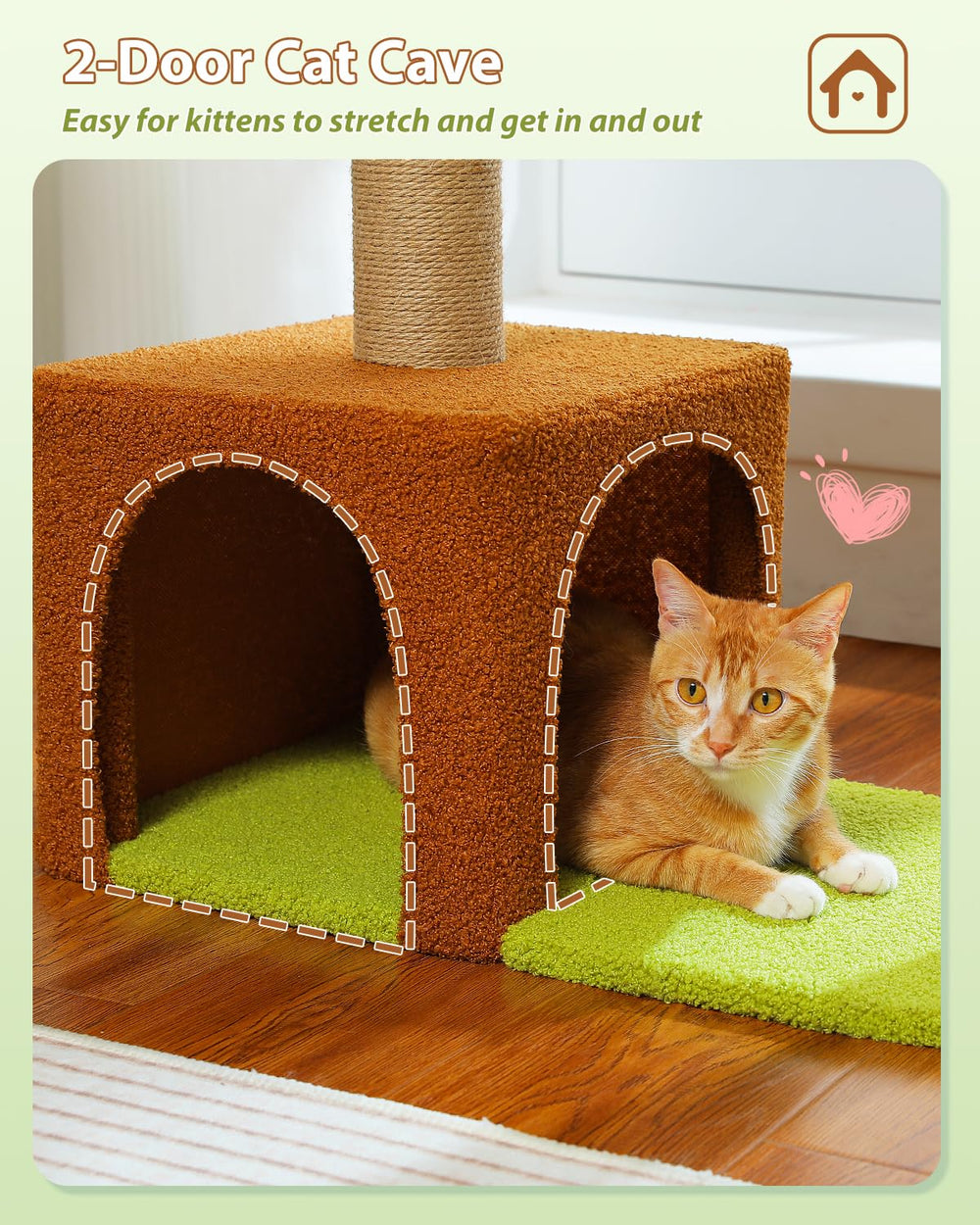 MUTTROS Flower Cat Tree 35-inch height fits small apartments with height appeal
