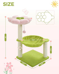 MUTTROS Flower Cat Tree sisal-posts support scratching.