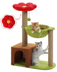 MUTTROS Flower Cat Tree top perch provides a high view for curious indoor cats