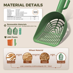 MUTTROS replaceable wheat straw scoops reduce plastic waste and boost cleaning efficiency