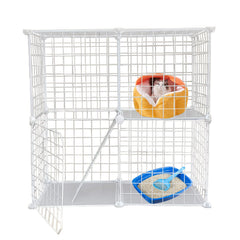 MUUG 2-Tier Cat Cage with stability-focused ladder for secure indoor play.