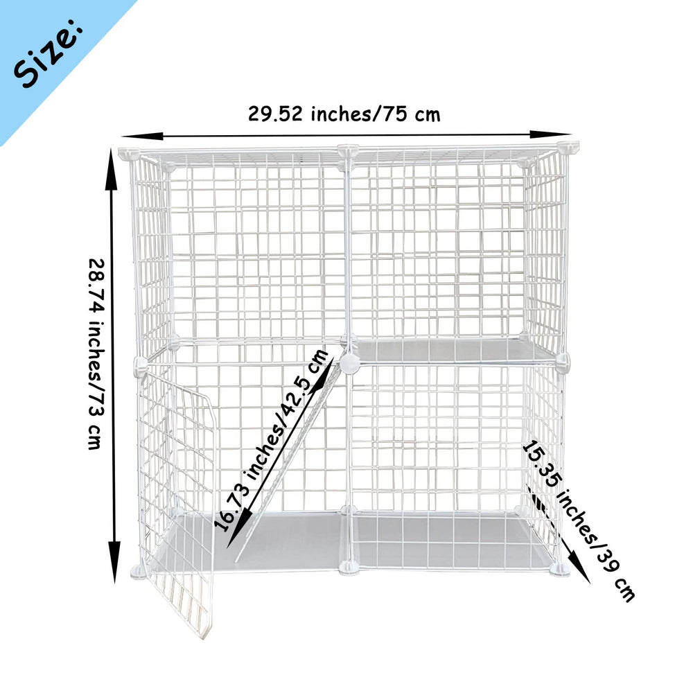 MUYG 2-Tier DIY Cat Cage assembly setup demonstrates quick, tool-light installation