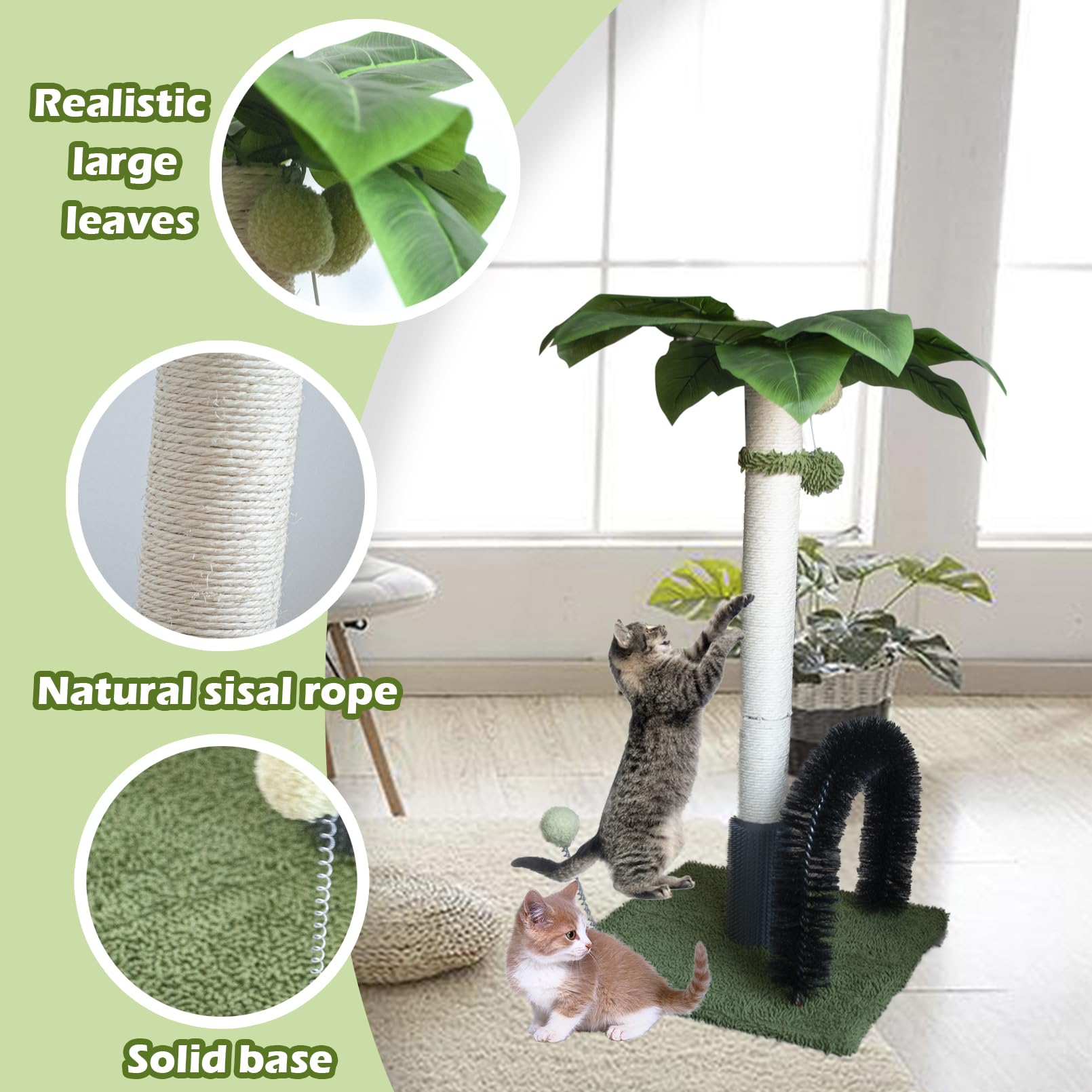 MUYG with hanging ball provides interactive play to keep cats engaged.