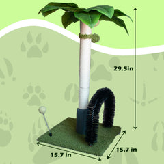 MUYG post self-groomer arch for convenient grooming and cat hair management.