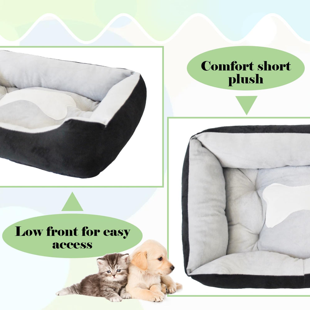MUYG bed compact 20x15x6 inches shows space-saving design for small pets.