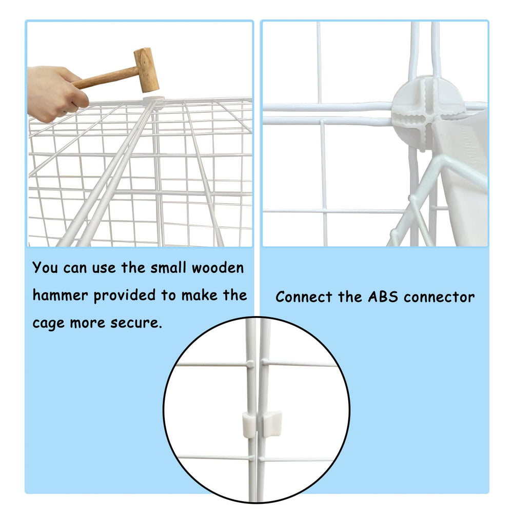 MUUG cat cage easy-clean surface supports fast litter area maintenance.