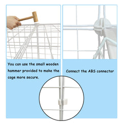 MUUG cat cage easy-clean surface supports fast litter area maintenance.