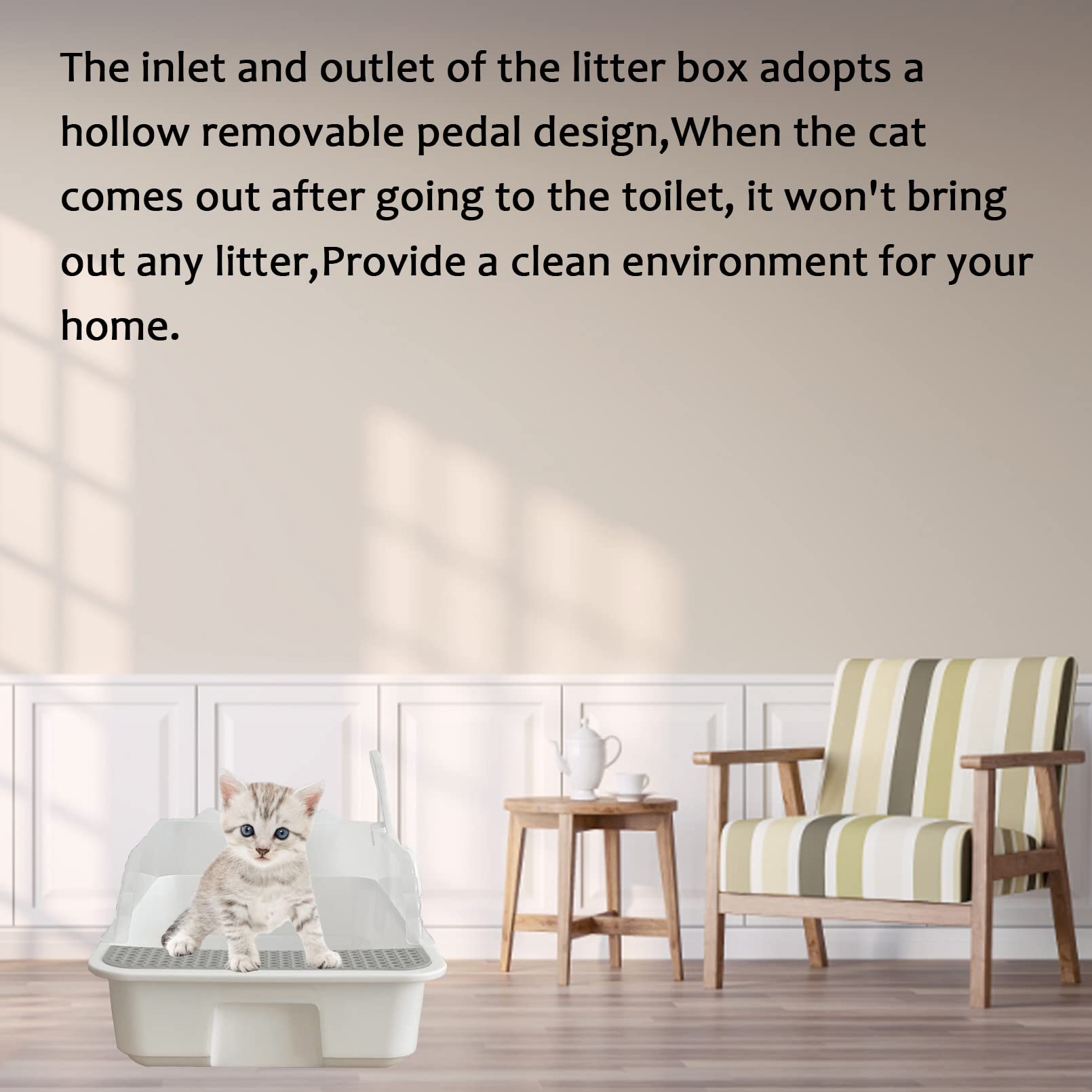 MUYG Easy-to-Clean Litter Box simplifies rinsing and maintenance