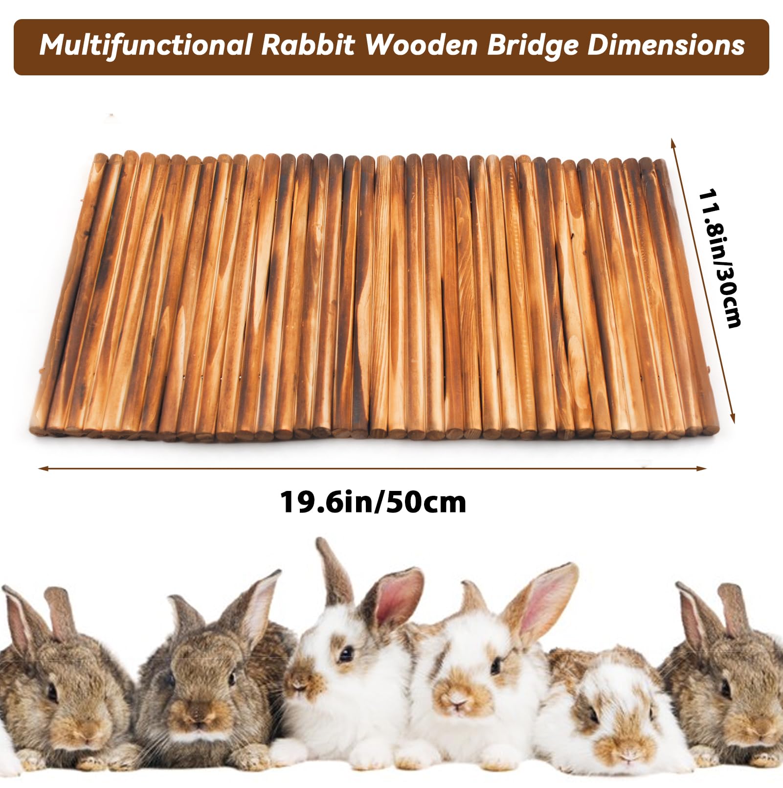 MUYG flexible rabbit tunnel wood bridge showing adaptable shapes for play.