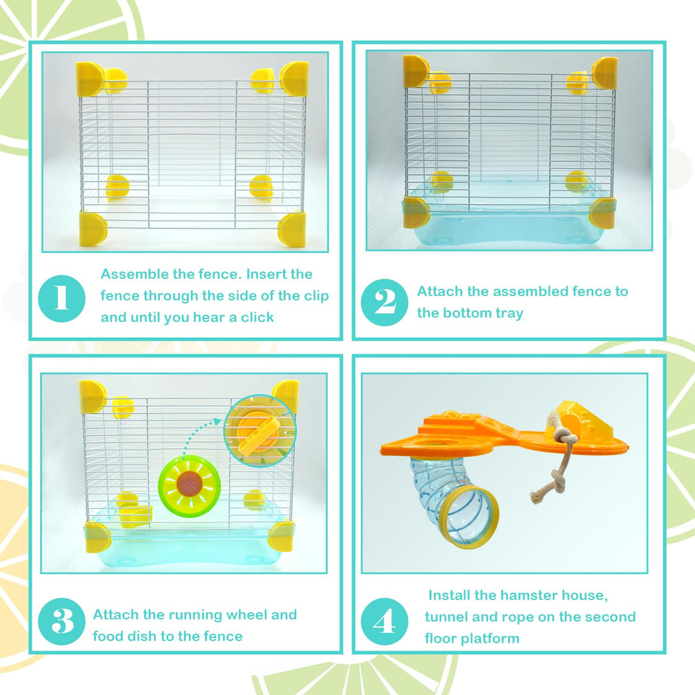 MUUG cage includes tunnels for interactive exploration and play.