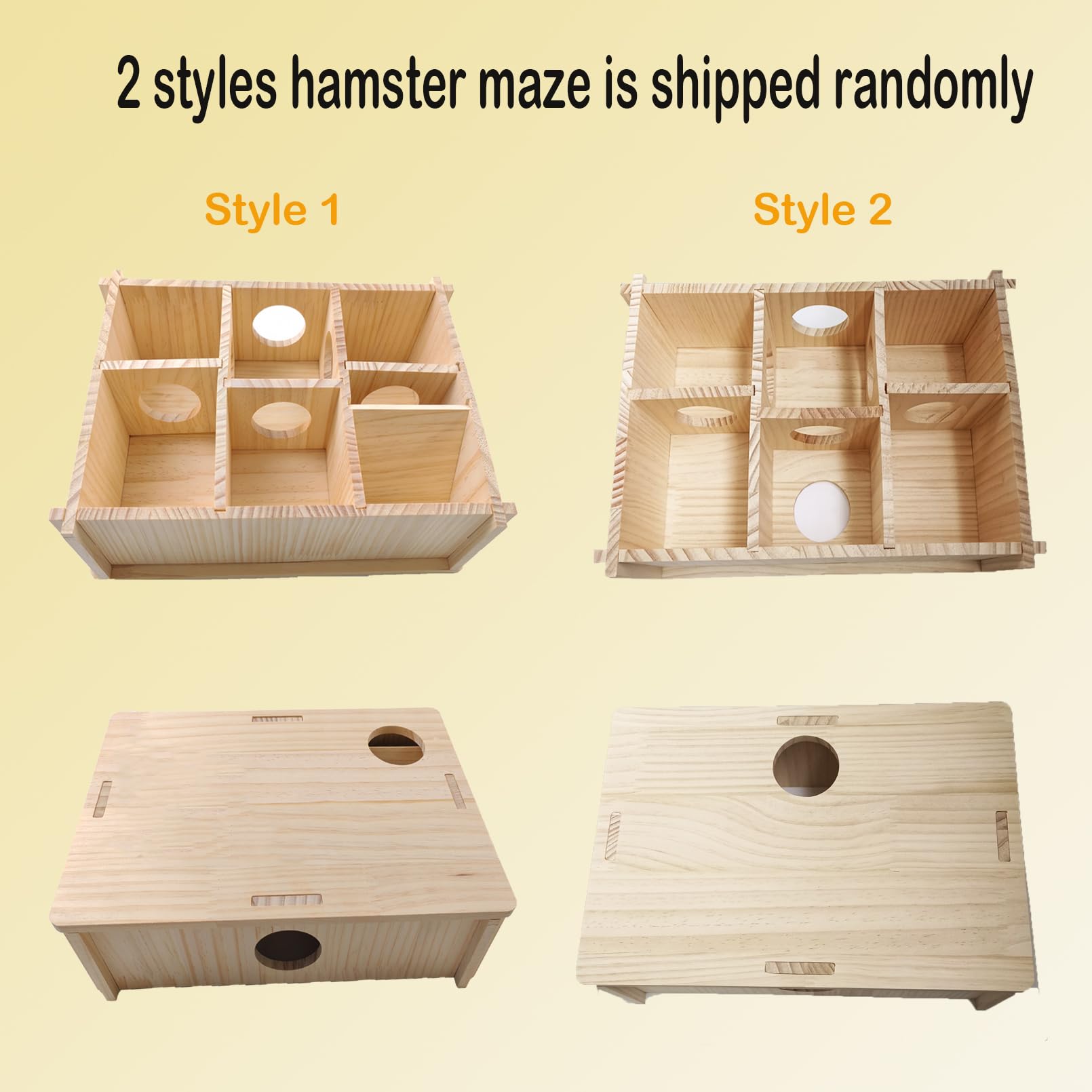MUYG wooden hamster house with removable ramp supports easy access and climbing.