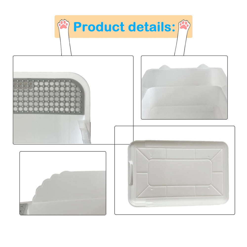 MUYG Hollow Pedal Design Litter Box reduces litter tracking on exit