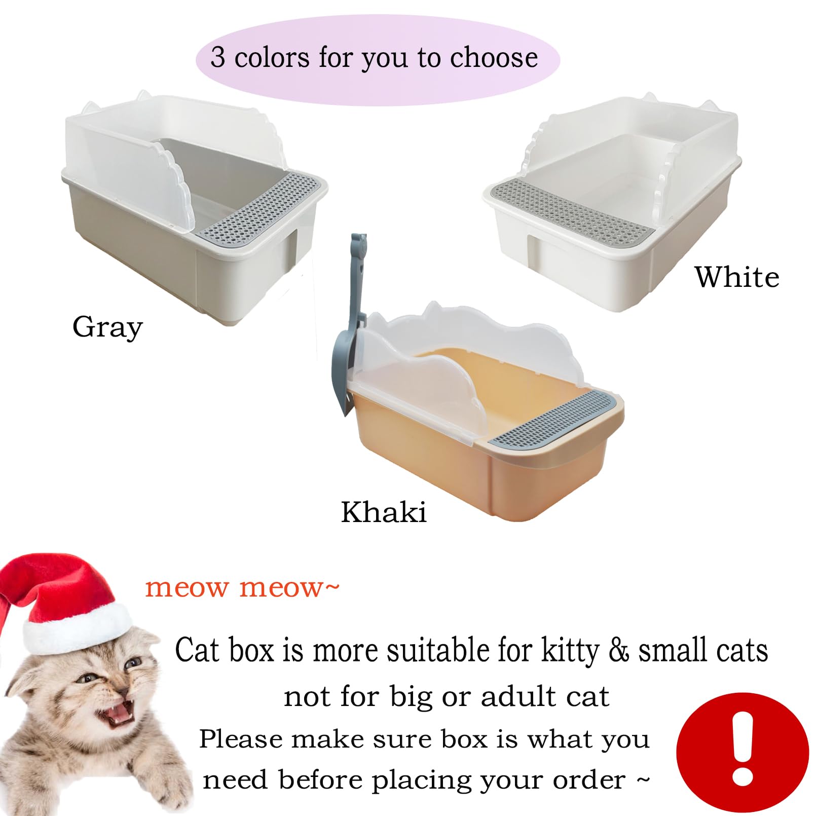 MUYG Kitten Toilet with Removable Litter Pan for tidy cleanup