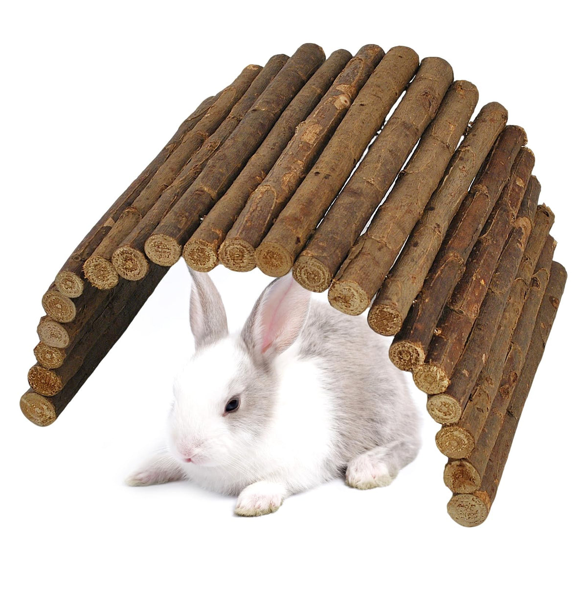 MUYG large wooden rabbit bridge full view for active play and exploration