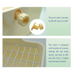 MUUG rabbit litter box splash-proof design helps prevent urine spray around the cage